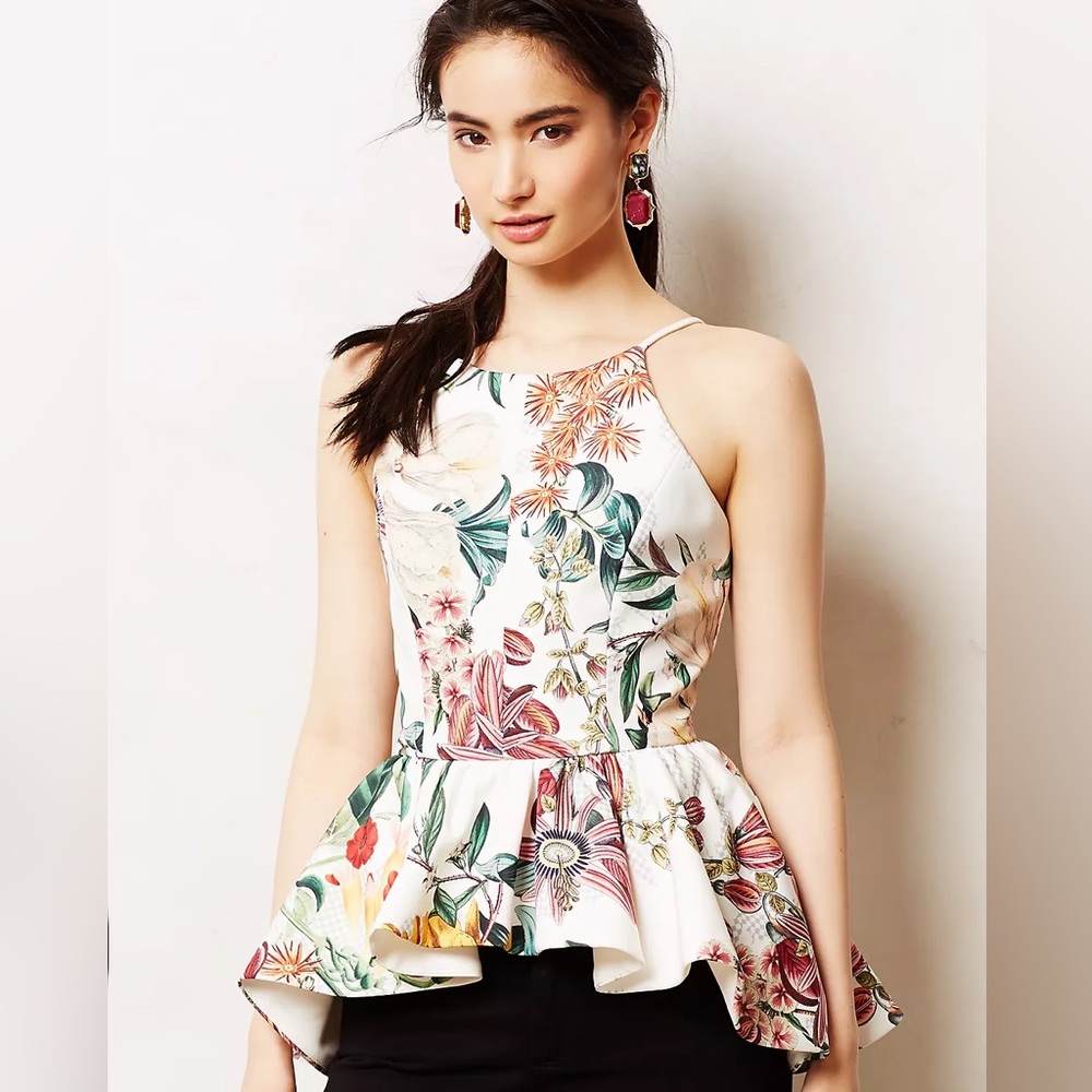 Anthropologie Cameo Dahlia Peplum Top (P)